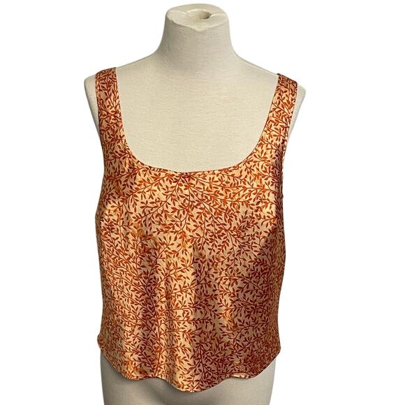 Victorias Secret Fall Floral Cami Tank Orange Size Medium - Picture 1 of 6